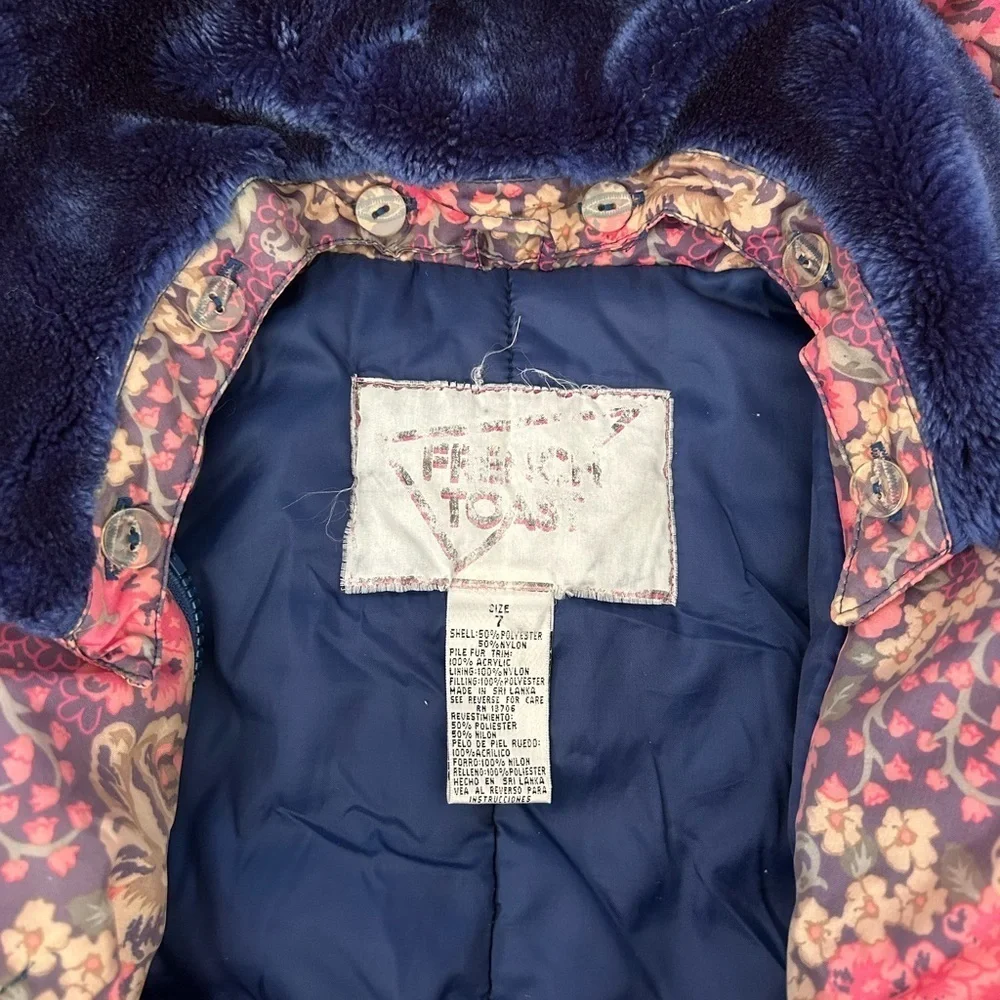 Vintage 90s French Toast floral puffer jacket
